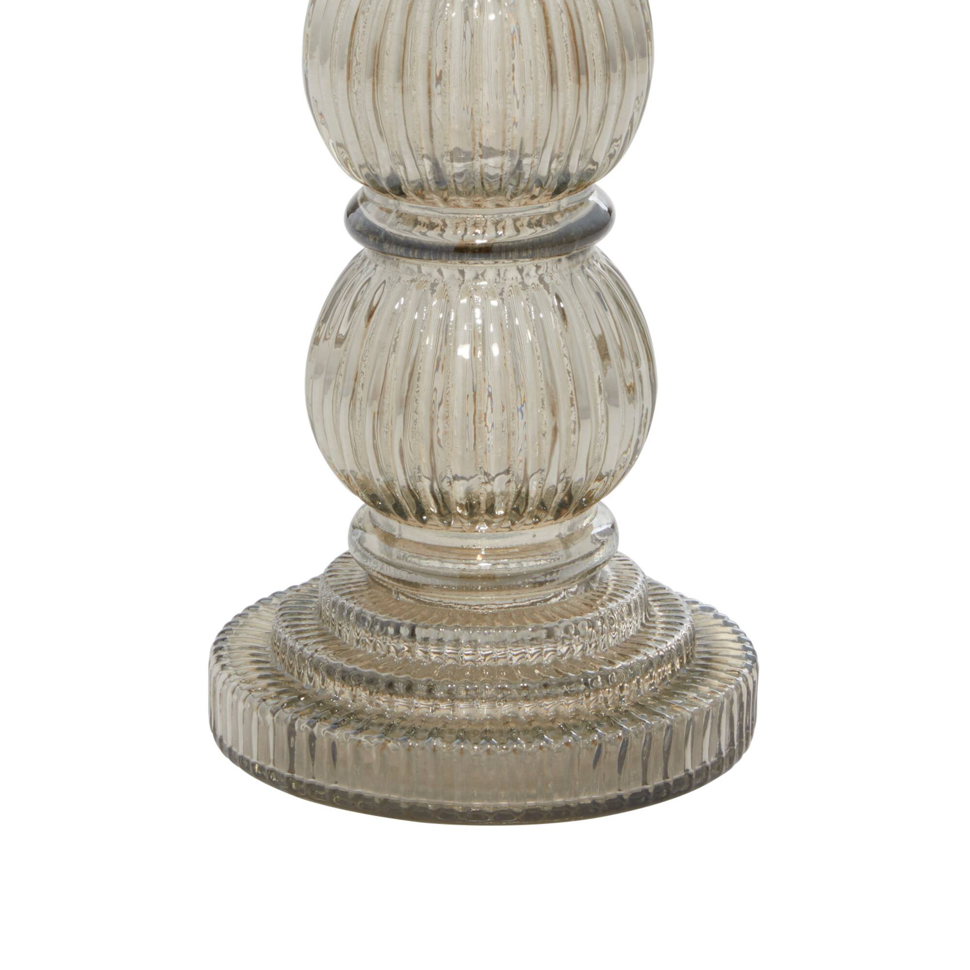 Clear Glass Traditional Candle Holder Set